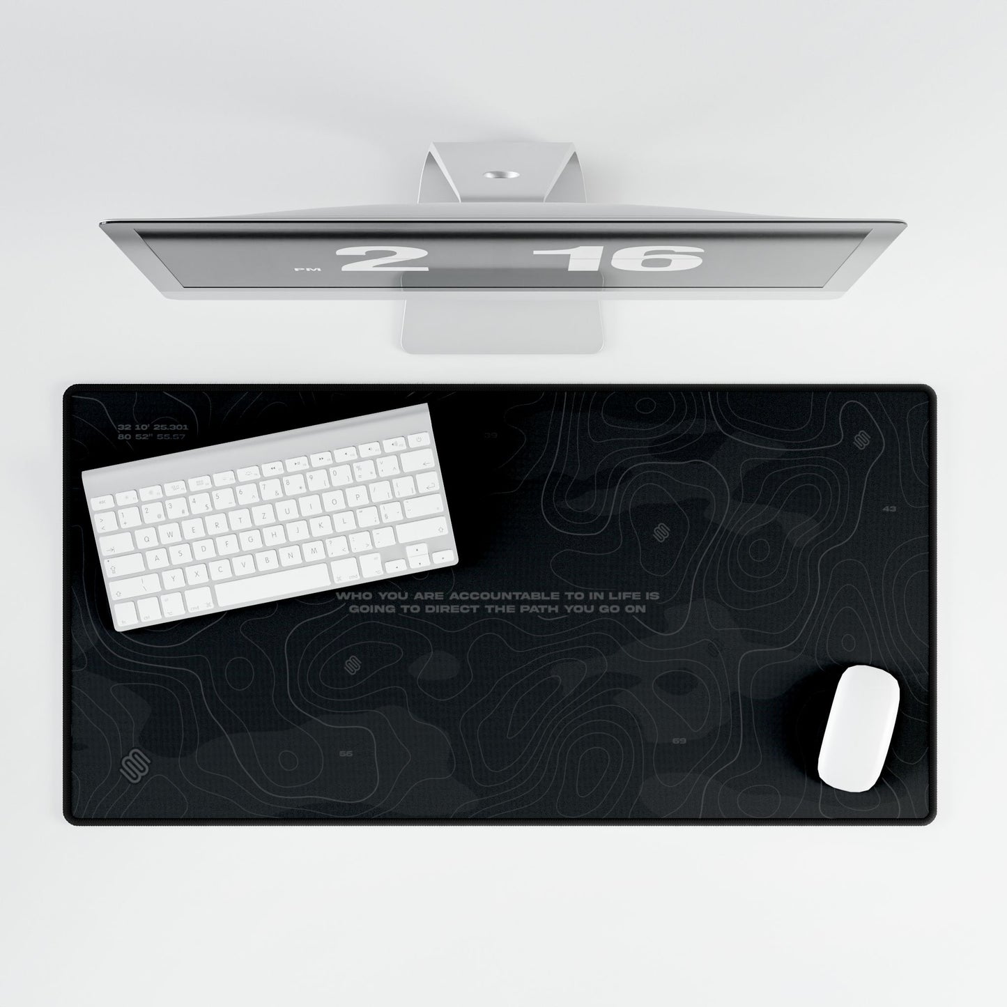 Motivational Desk Mat - Inspirational Black Desk Pad for Home Office