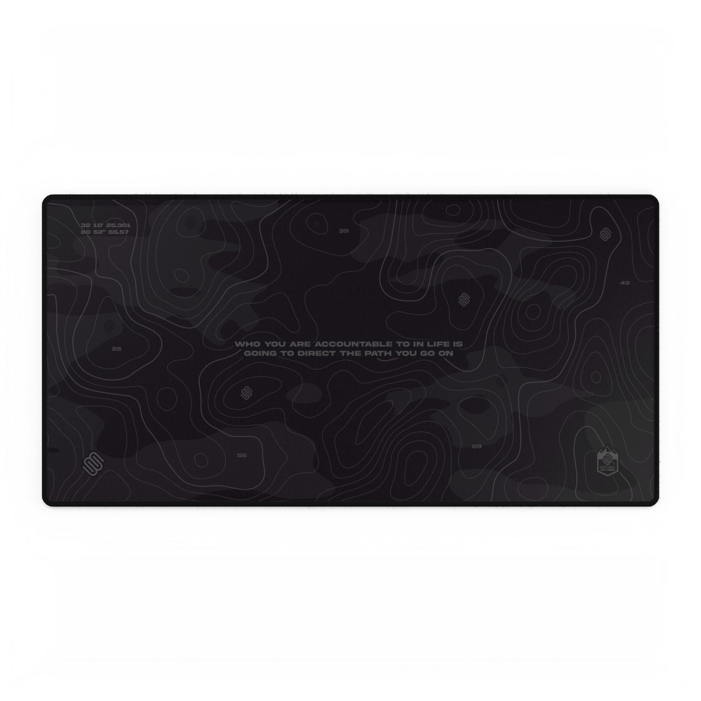 Motivational Desk Mat - Inspirational Black Desk Pad for Home Office