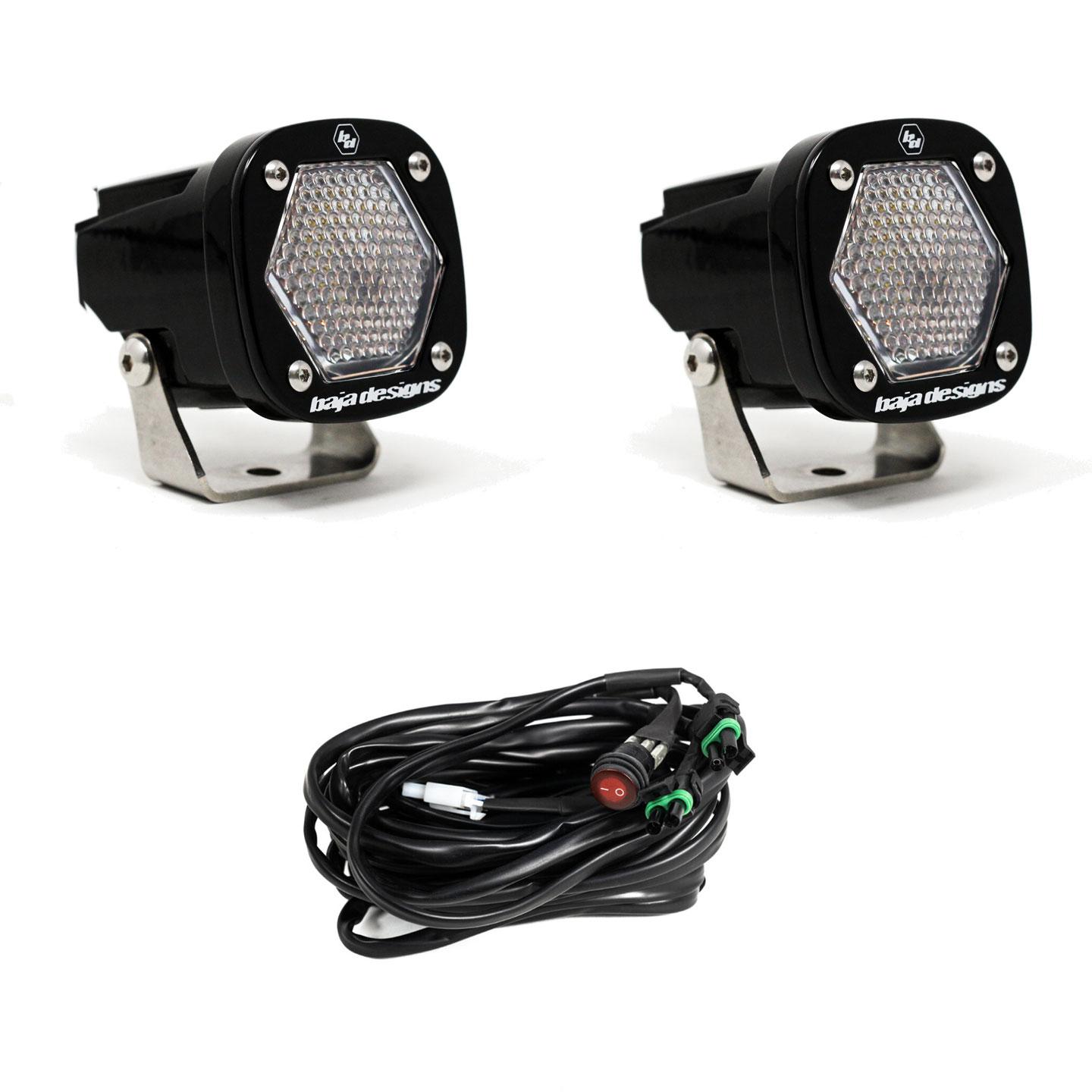 S1 Spot LED Light with Mounting Bracket Pair Baja Designs