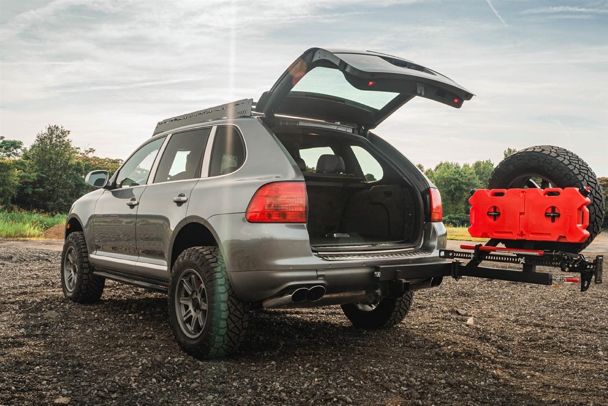 Hitch Mounted Spare Tire Swing Out Carrier