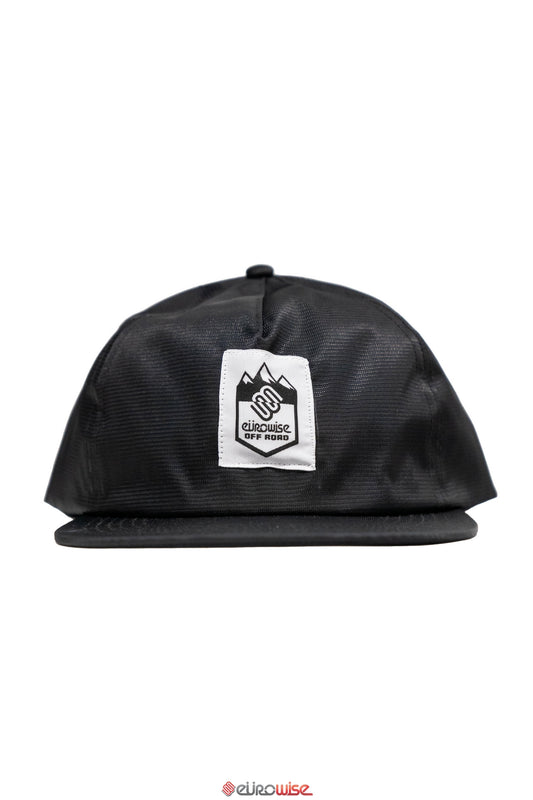 Black 5 Panel Nylon Hat