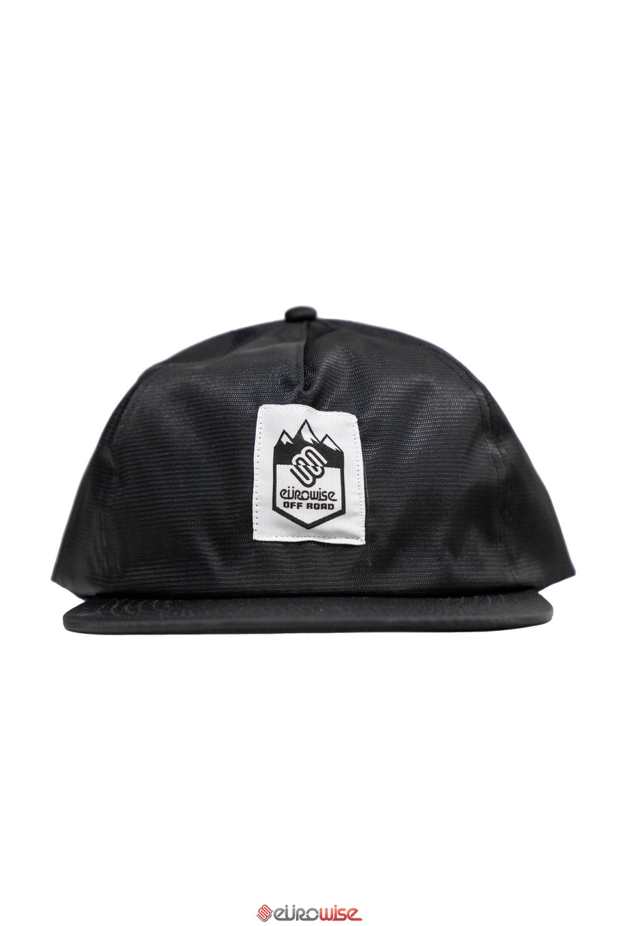 Black 5 Panel Nylon Hat