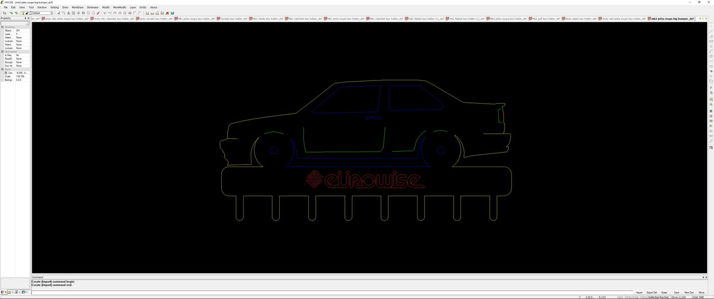 KEY RACK MK2 JETTA COUPE (INSTANT DOWNLOAD)