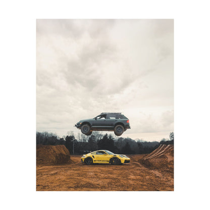 Dynamic Car Adventure Matte Vertical Poster - Perfect for Auto Enthusiasts