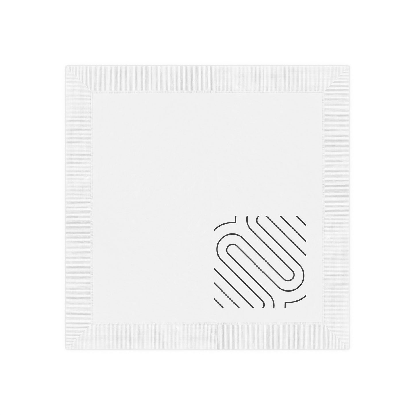 Black Outline - White Coined Napkins