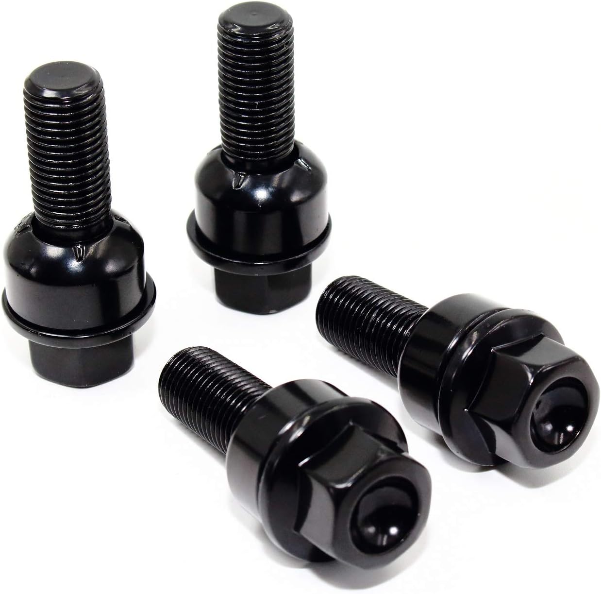 Complete Set! 20 Porsche Cayenne OEM Style Lug Bolts – 14x1.5 Black With Ball Seat