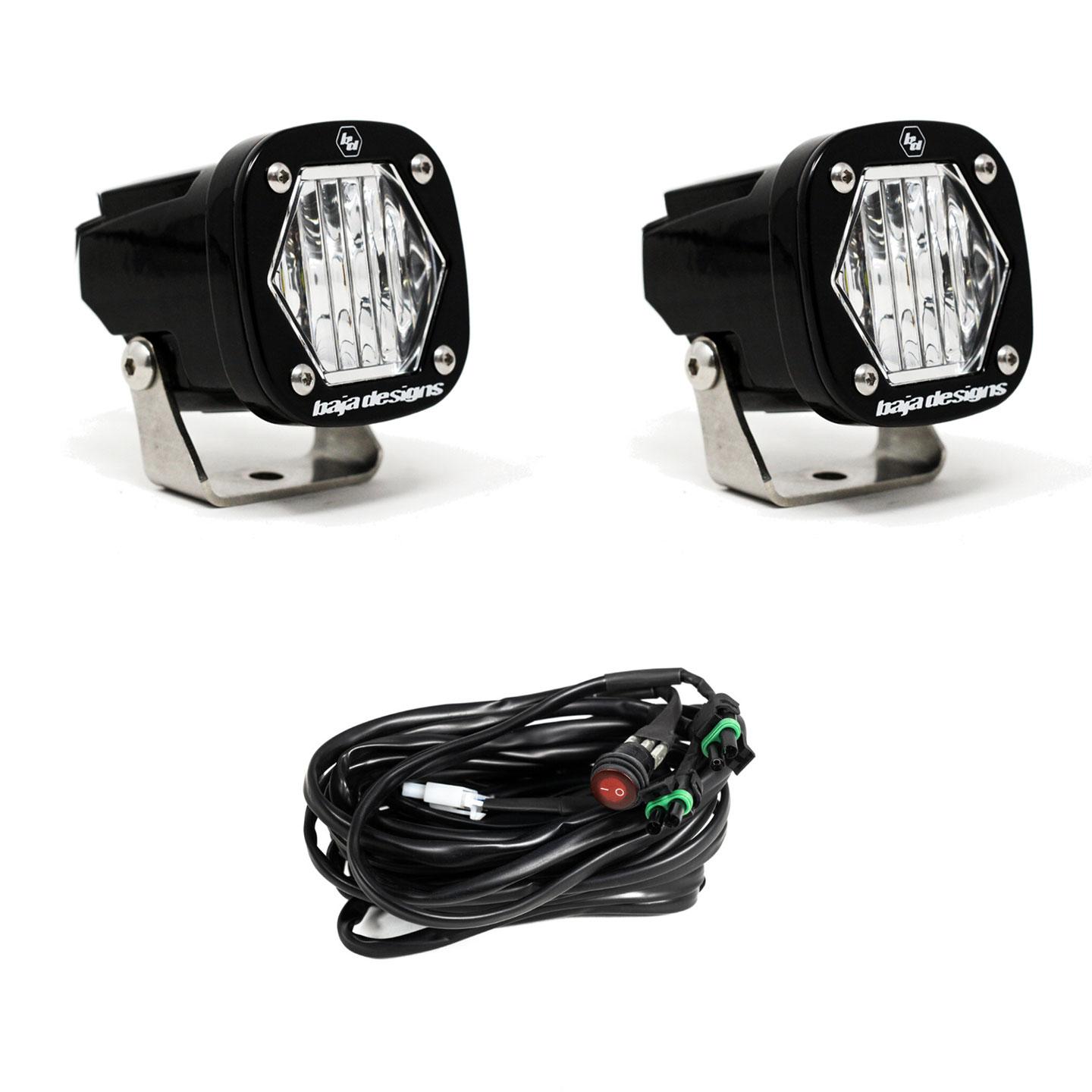 S1 Spot LED Light with Mounting Bracket Pair Baja Designs