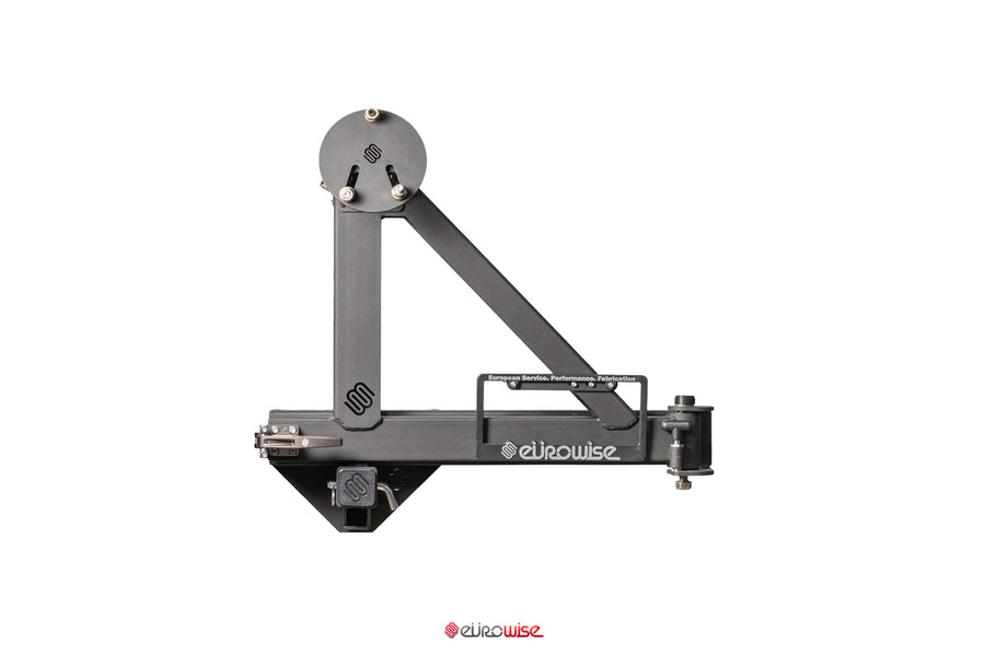 HITCH AXIS, ADJUSTABLE HITCH MOUNTED SPARE TIRE SWING OUT CARRIER - CAYENNE/TOUAREG/Q7