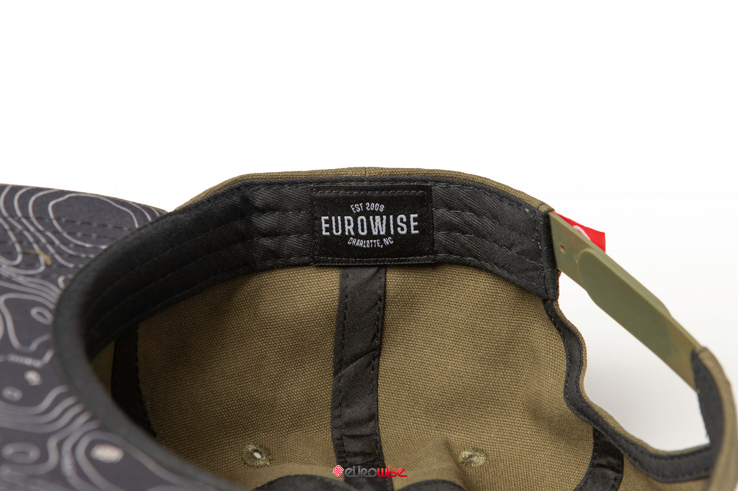 EUROWISE TOPO SNAP BACK HAT - BLACK OLIVE