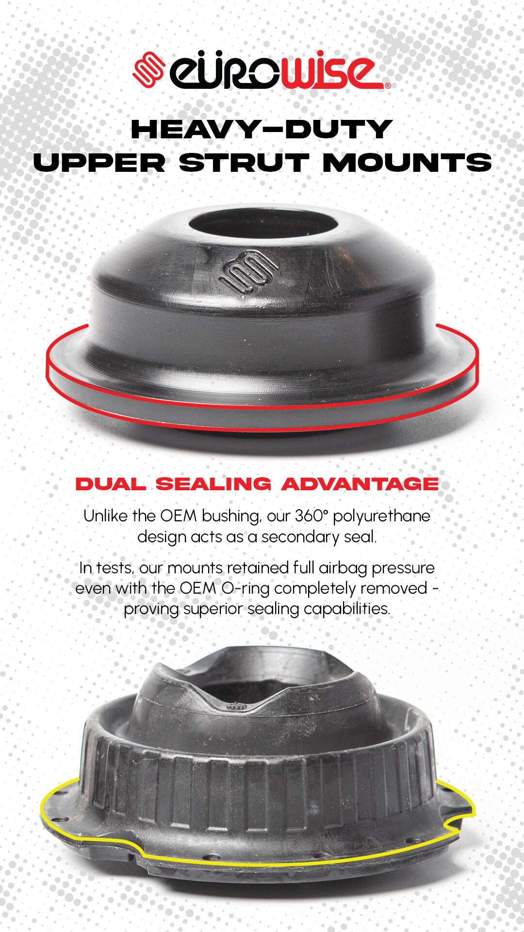 PERFORMANCE POLY UPPER STRUT MOUNTS(PAIR) (CAYENNE/TOUAREG/Q7)
