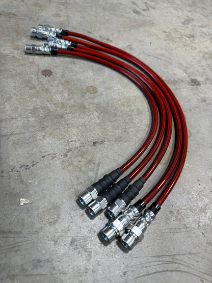 STAINLESS BRAIDED EXTENDED BRAKE LINES - G WAGEN - W463