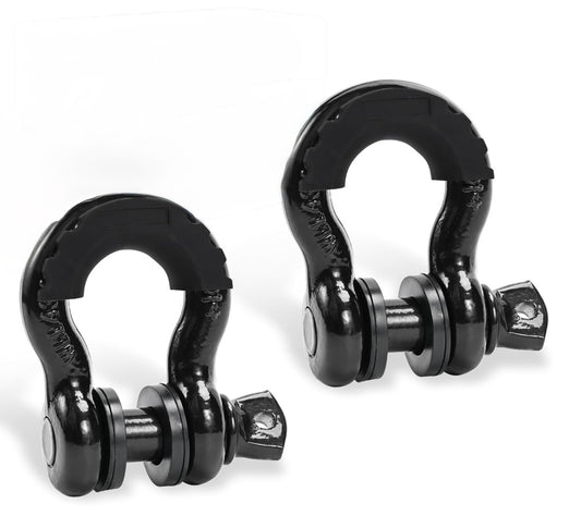 RECOVERY SHACKLE 3/4" 4.75 TON - BLACK (PAIR)