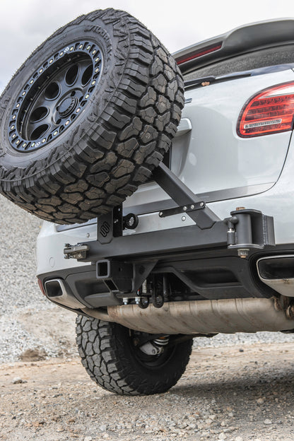 HITCH AXIS, HITCH MOUNTED SPARE TIRE SWING OUT CARRIER - CAYENNE/TOUAREG/Q7