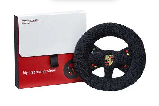 Knitted Porsche Steering Wheel with Rattle – Motorsport Baby