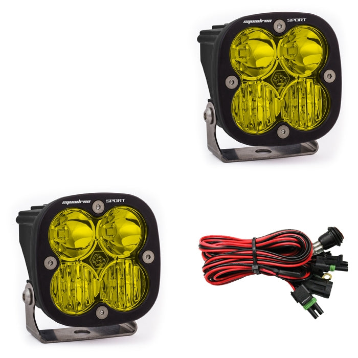 Baja Designs Squadron Sport, Pair Driving/ Combo LED Amber