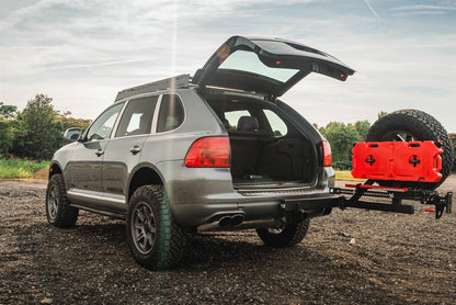 Hitch Mounted Spare Tire Swing Out Carrier