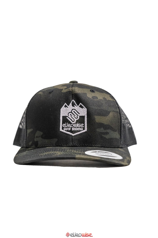 Camo Offroad Hat Snap Back Grey Stitch