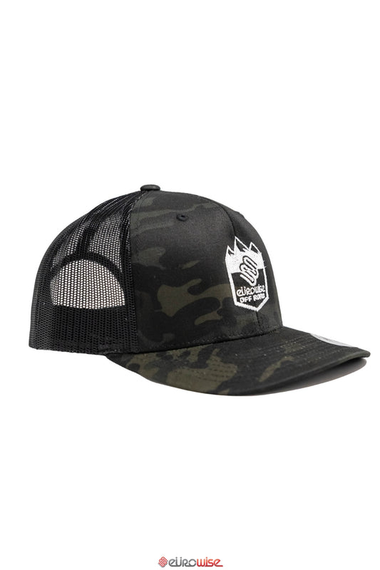 Camo Offroad Hat Snap Back White Stitch