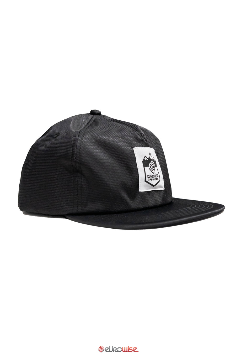Black 5 Panel Nylon Hat